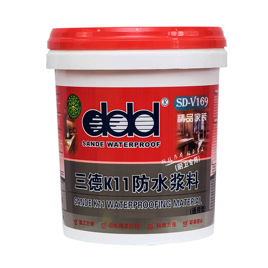 SANDE  K11 waterproofing slurry Boutique Home Decoration 16.9kg/drum   Bahan Perbaikan Kebocoran Lapisan Waterproofing Fleksibel untuk Kolam Renang