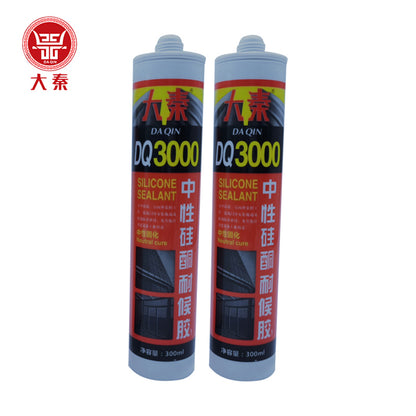 DAQIN  3000 neutral silicone weather-resistant adhesive  Medium size silicone weather resistant adhesive, strong waterproof sealant, glass adhesive waterproof