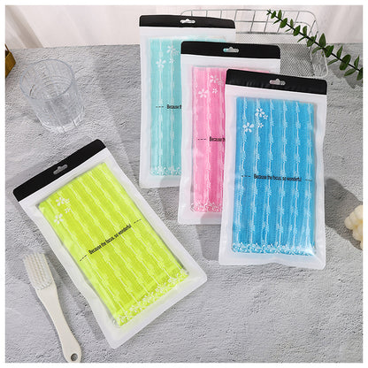 SHALI  Bath scrubbers long jacquard pull back towel bath towel nylon long sauna bath towel mud scrubbing ash household use