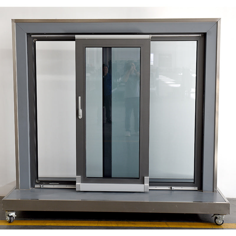JIEJIE  100 series inverted drift window  Sound insulation windows, PVC laminated glass, customized bridge cut aluminum sealed balcony windows