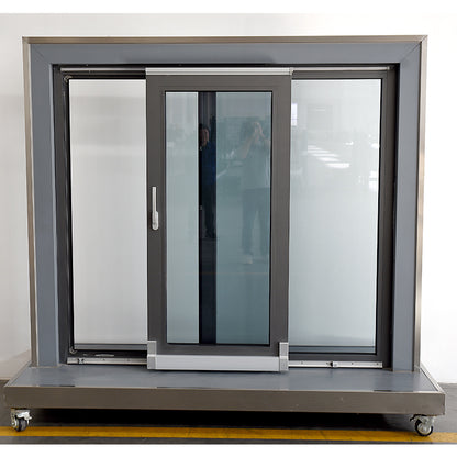 JIEJIE  100 series inverted drift window  Sound insulation windows, PVC laminated glass, customized bridge cut aluminum sealed balcony windows