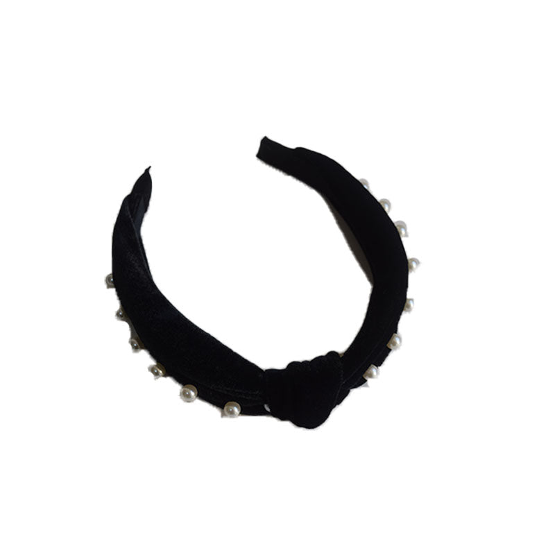 CHUANYANG  Headbands 01  Elegant and Elegant Small Fragrant Hair Hoops with High Quality Black Headbands and Accessories