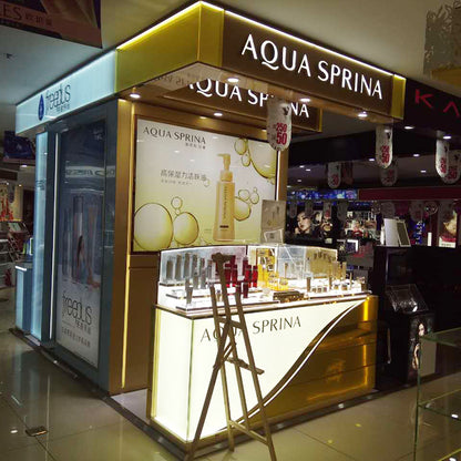 TONGJIE  AQUA SPRINA Xinjiang Urumqi store (design, production and installation of branded cosmetic display cases in shopping malls)