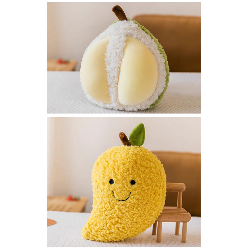 Xuqian Fruit plush toy simulation durian cute doll small figure Size 35 cm  Doll Children's Day gift fun doll