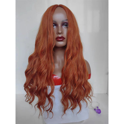 aoxuan Wig woman natural full head set long curly hair fluffy fashion simulation（Starting batch 100）Long curly hair natural full head wig