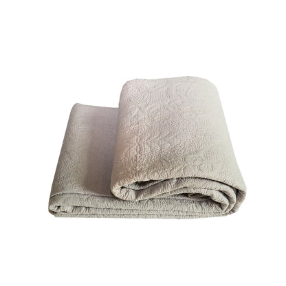JingWei Brushed Fabric Embroidered Quilted Quilt(Price please ask customer service)Napping Blanket Double-sided
