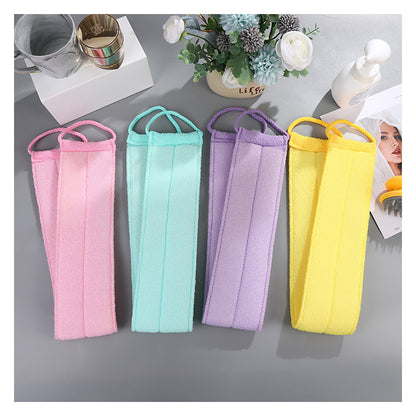 SHALI  Scrubbing without asking for sponge long strip back pulling towel lazy bath towel lanyard model sauna towel to remove dead skin does not hurt the skin.