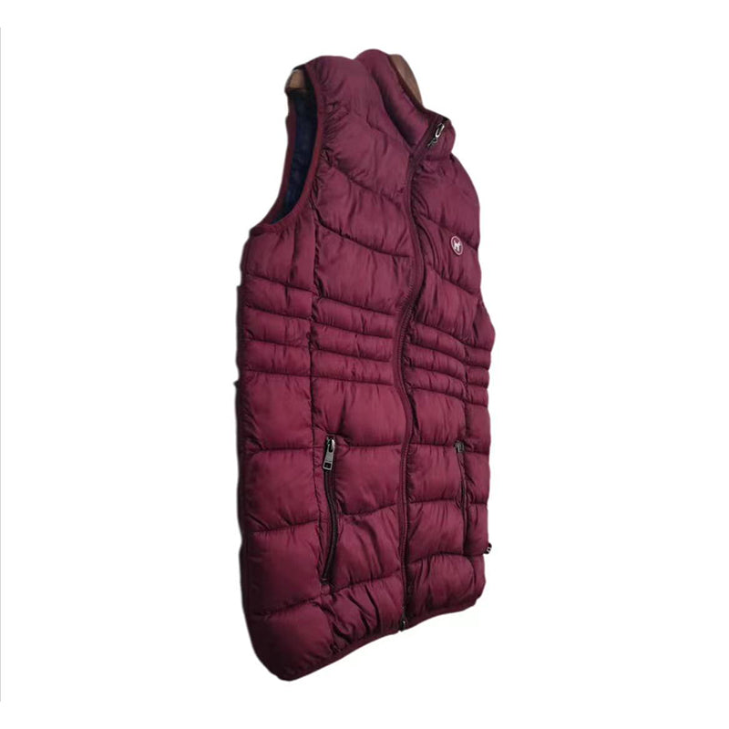 Haona Stand collar portable solid color vest s to xxxl  Fitness vest jacket for outdoor warmth