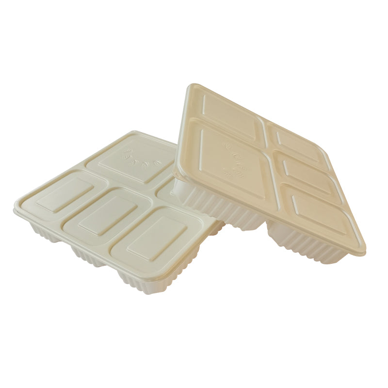 JINGLIANG  Biodegradable 5-compartment lunch box  Disposable lunch box Fast food take-out box