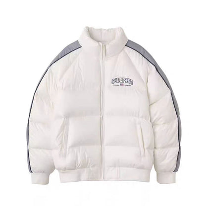 Haona Short down jacket with rotator sleeves s to xxxl  Stand collar down jacket casual warm cold resistance