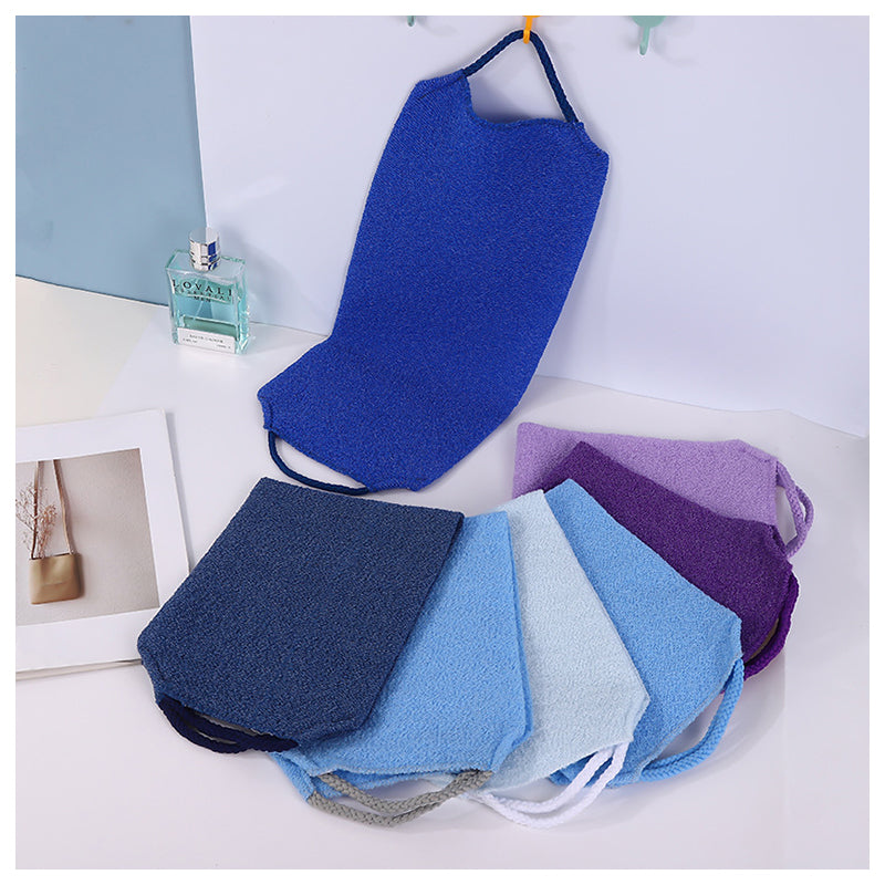SHALI  Bath scrubbers elastic pull back towel stretchable bath towel nylon long sauna bath towel mud rubbing ash household use