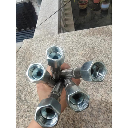 Shengjin Mute oil free air compressor inlet and outlet gas metal high pressure hose M14*1.5 connector/pipe diameter Φ12mm, M16*1.5 connector(Price please ask customer service)