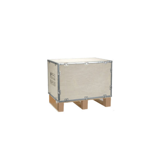 XiongCan Fumigation-free steel belt packing box Industrial equipment wooden box fumigation-free export wooden box folding snap steel belt wooden box logistics plywood wooden box(Price please ask customer service)Storage box Stainless steel with clips