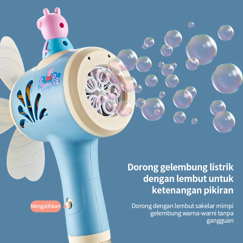 HUALONG  Peppa Pig Five-hole windmill bubble machine
