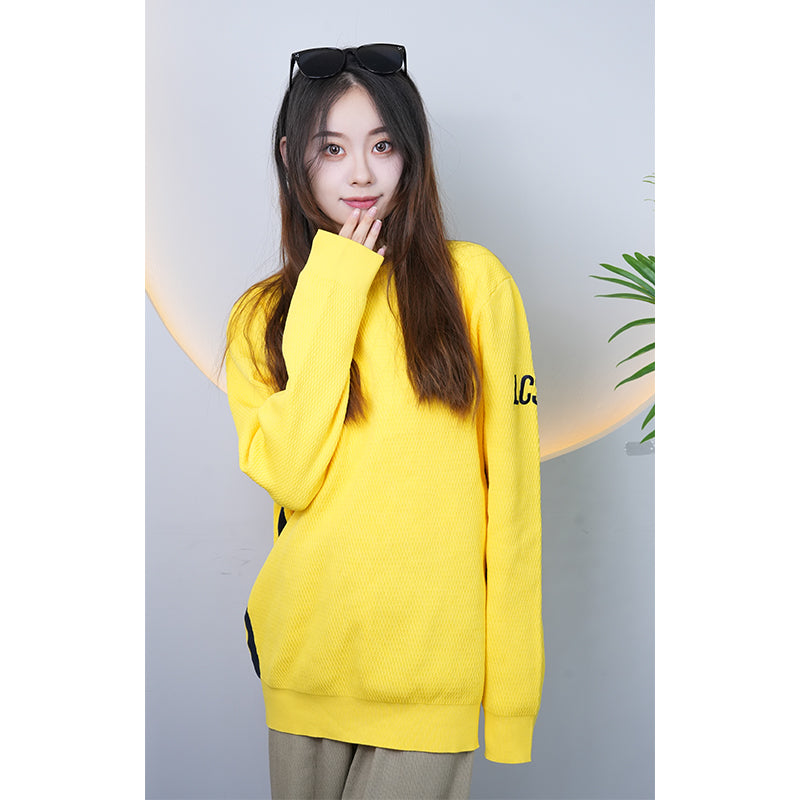 XITAI  knitted garment 03 Japanese tide loose sweater round neck spring and fall models sweater thickened hoodless tops female