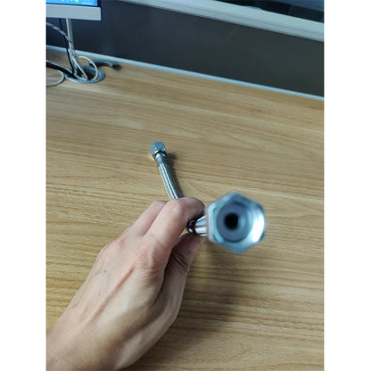 Shengjin Mute oil free air compressor inlet and outlet gas metal high pressure hose M14*1.5 connector/pipe diameter Φ12mm, M16*1.5 connector   (Price please ask customer service)