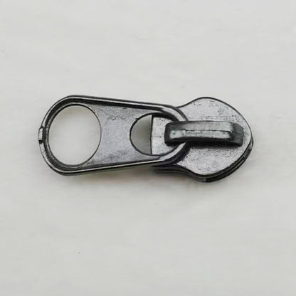 ANXIN  Wholesale short film zipper puller 5# nylon reverse wear zipper puller luggage reverse wear clip slider document bag small slider  Metal zipper head detachable zipper head