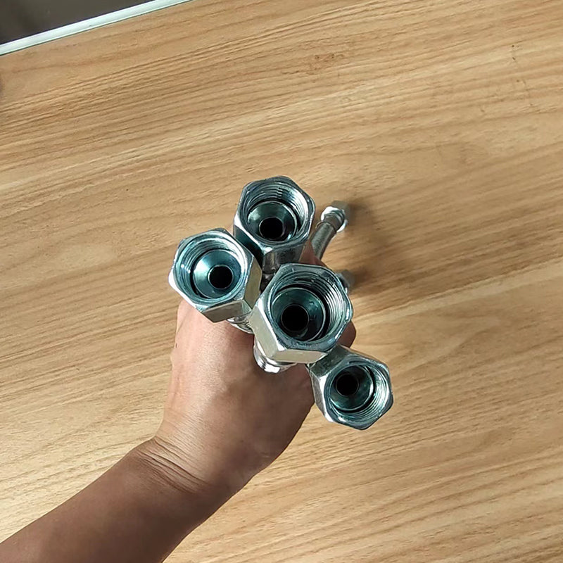 Shengjin Mute oil free air compressor inlet and outlet gas metal high pressure hose 3 minute thread 16mm, that is, 3/8 connector/pipe diameter Φ15mm(Price please ask customer service)