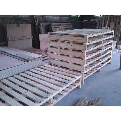 Yuanyuan Two sides into the fork wooden pallet shelves(Price please ask customer service)  Fumigation-free outlet moisture-proof mat