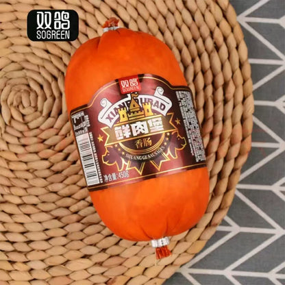 SOGREEN FOOD Double Pigeon Shijiazhuang Fresh Meat Castle Ham Sausage Instant Sausage Smoked Sausage Pork Multi Ham for Drinking Large Ham Meat Sausage Sliced and fried Drinks