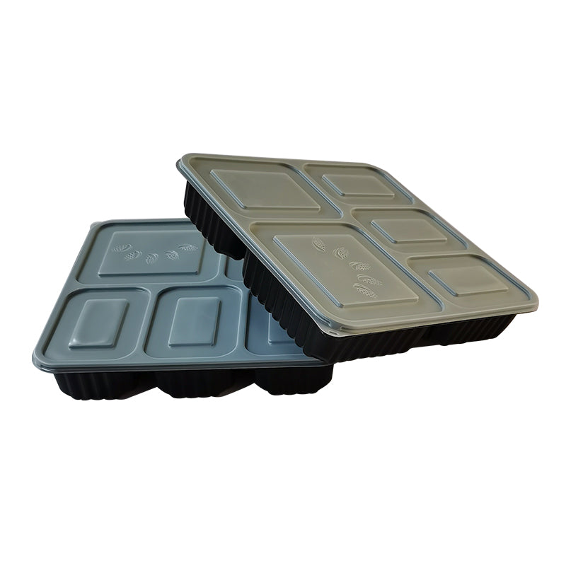 JINGLIANG  Biodegradable 5-compartment lunch box  Disposable lunch box Fast food take-out box