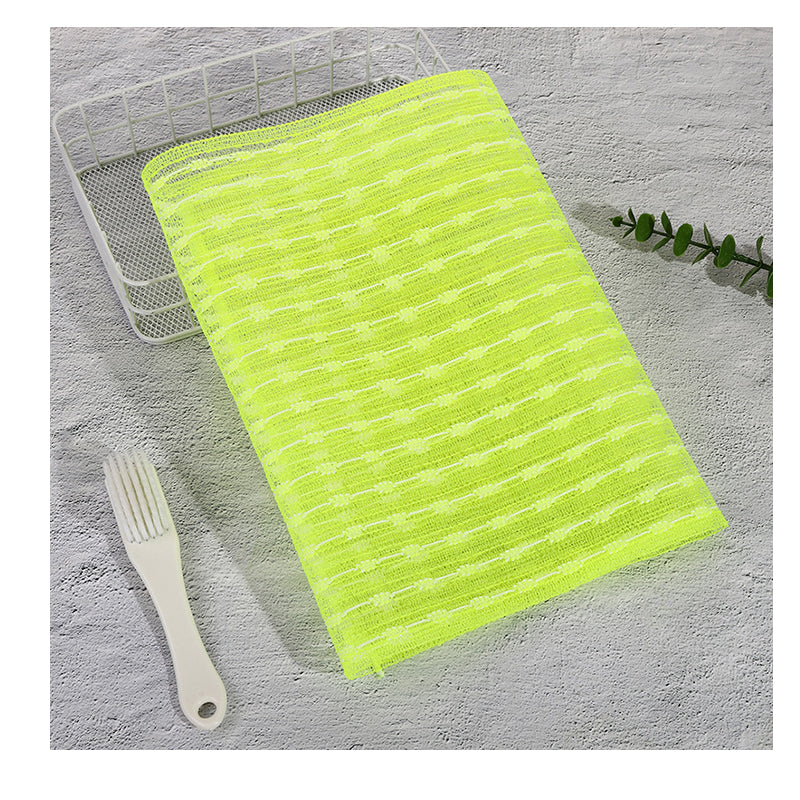 SHALI  Bath scrubbers long jacquard pull back towel bath towel nylon long sauna bath towel mud scrubbing ash household use