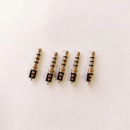 JIAJING  2.5 Quadrupole pins  Earphone pin gold-plated quadrupole audio plug, power interface plug