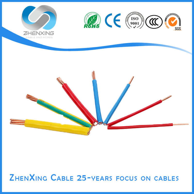 ZHENXING  Copper core PVC insulated wire Pure copper core flame retardant cable and wire Square copper wire