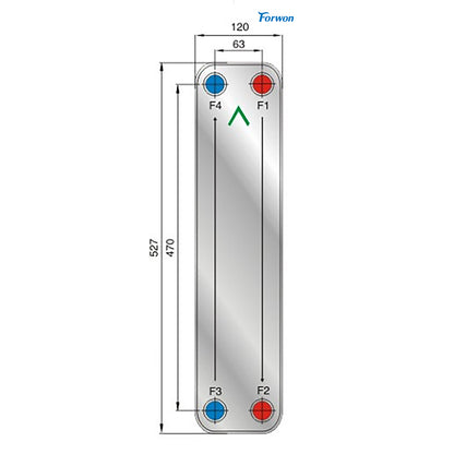 FENGHUANG  Brazed plate heat exchanger FHC060  Fluorine water exchanger stainless steel brazed plate cooler  Economizer, evaporator, condenser