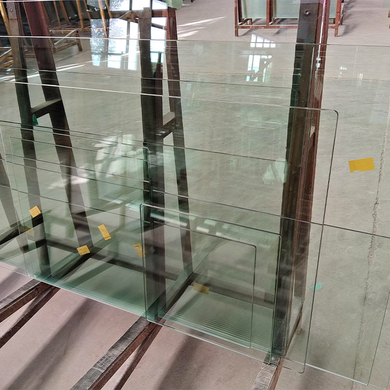 HaoXiang Furniture glass(Price please ask customer service)Minimalist Duplex Desktop coffee table