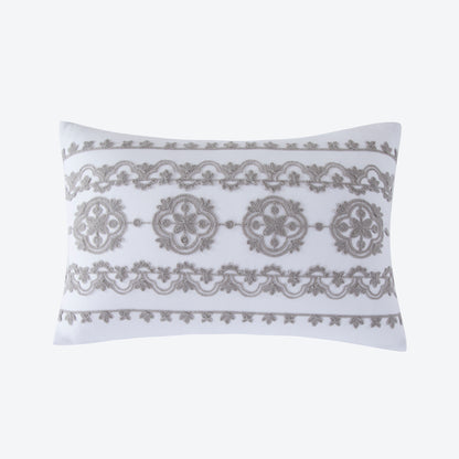 Smartex 8pc Washed Microfiber Modern Pinch Pleat Bedding Set - Comforter Set With Sheet Set & Cushion – Neutral Gray(Price please ask customer service)dormitories Hotel B&B Guesthouse