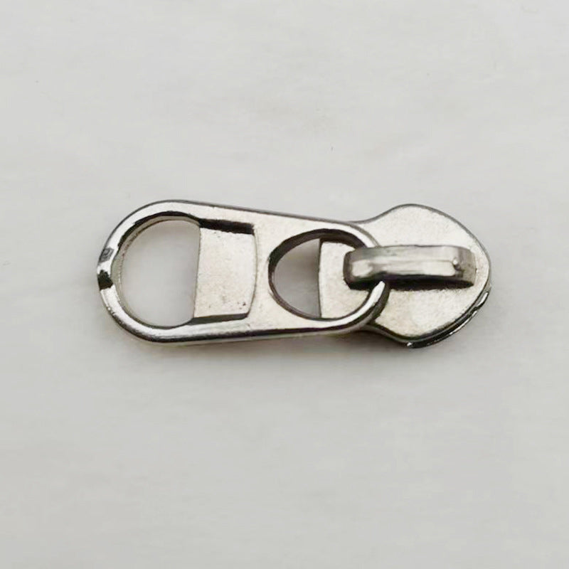 ANXIN  Wholesale short film zipper puller 5# nylon reverse wear zipper puller luggage reverse wear clip slider document bag small slider  Metal zipper head detachable zipper head