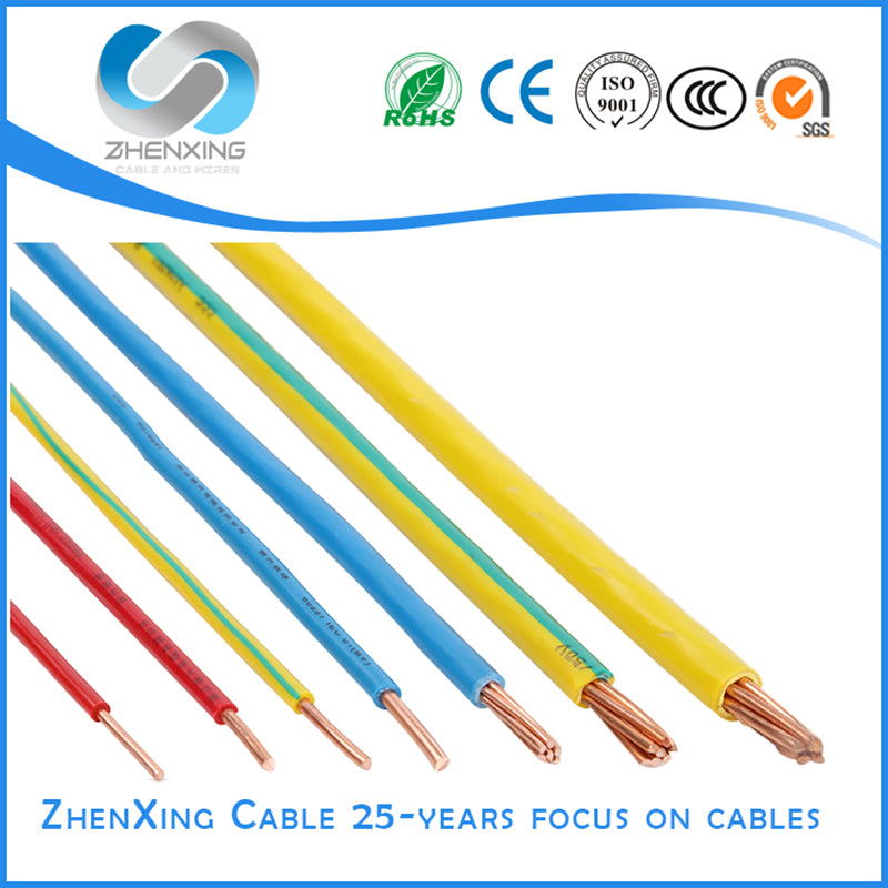 ZHENXING  Copper core PVC insulated wire Pure copper core flame retardant cable and wire Square copper wire