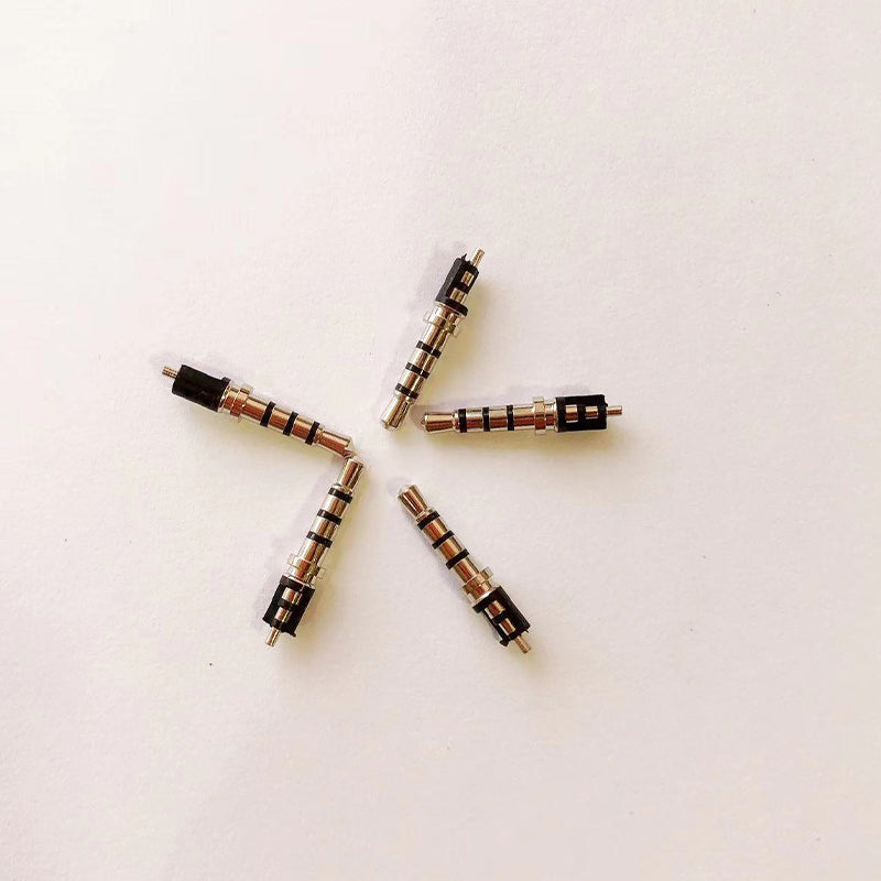JIAJING  2.5 Quadrupole pins  Earphone pin gold-plated quadrupole audio plug, power interface plug