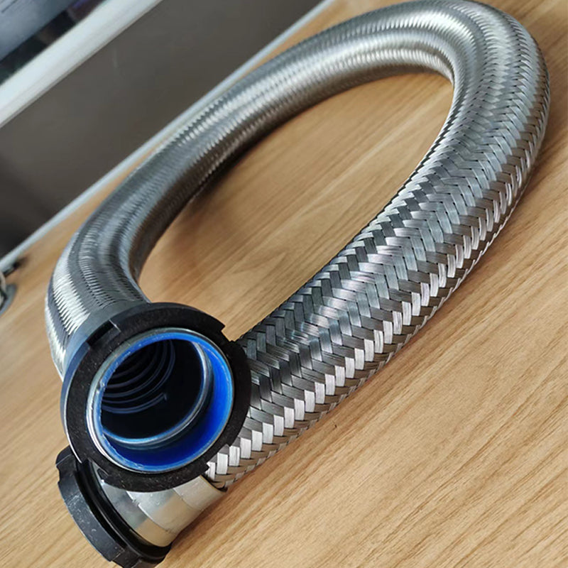 Shengjin Explosion-proof hose 304 stainless steel metal connection sheath CNC machine cable threading pipe The inner hole diameter Φ38mm/40mm, the outer thread diameter Φ47mm, can be customized(Price please ask customer service)