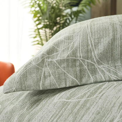Smartex 4pc Botanical Cotton Jacquard Bedding Set – Comforter Set With Cushion – Sage Green(Price please ask customer service) Natural Fresh Style Boys