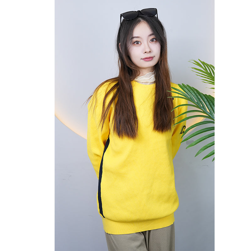 XITAI  knitted garment 03 Japanese tide loose sweater round neck spring and fall models sweater thickened hoodless tops female