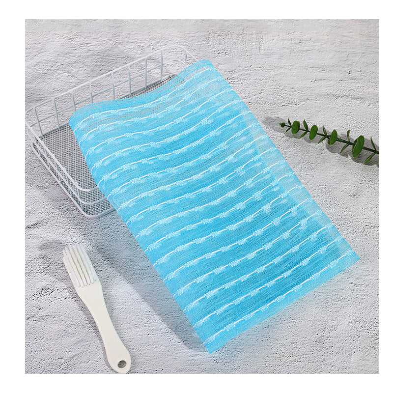 SHALI  Bath scrubbers long jacquard pull back towel bath towel nylon long sauna bath towel mud scrubbing ash household use