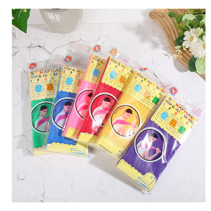 SHALI  Hardened sand nylon bath towel cross-border export long rubbing towel powerful cleaning mud rubbing ash sauna towel