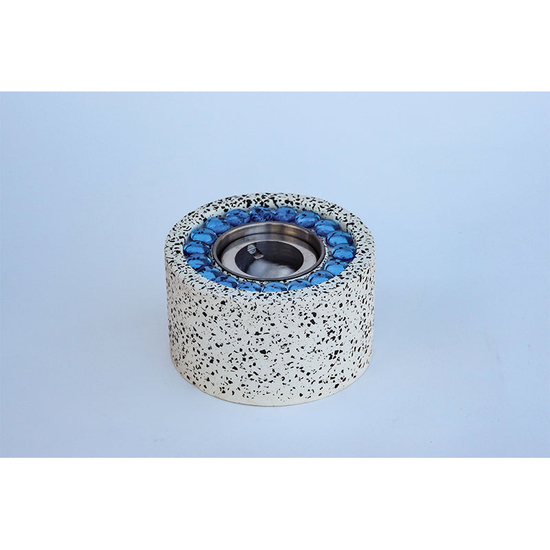 HULI  Round stove with stained glass beads HP-014 High temperature resistant brazier can be customized for high-end braziers