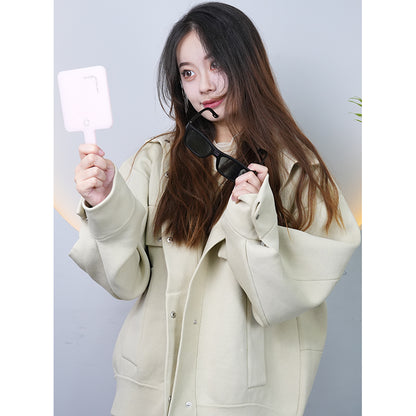 XITAI  knitted garment 02  Korean version of the loose short jacket coat Yankee jacket Ageing small women's jacket