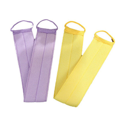 SHALI  Scrubbing without asking for sponge long strip back pulling towel lazy bath towel lanyard model sauna towel to remove dead skin does not hurt the skin.
