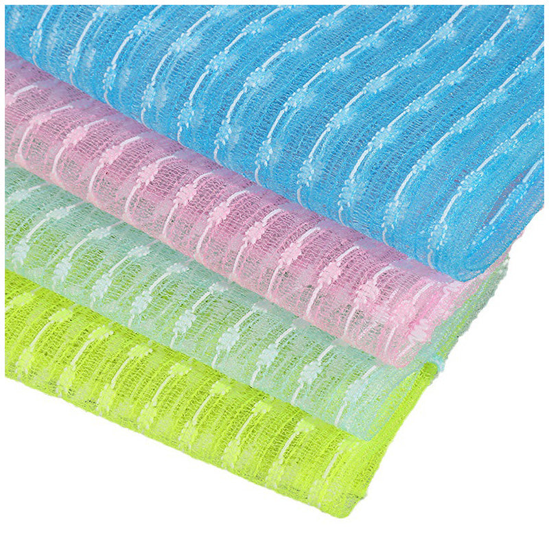 SHALI  Bath scrubbers long jacquard pull back towel bath towel nylon long sauna bath towel mud scrubbing ash household use