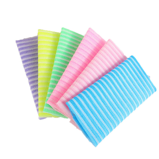 SHALI  Japan Bath Yuzaier Striped Nylon Bath TowelJapanese Long Striped Bath TowelColorful Striped Sauna TowelBack Towel