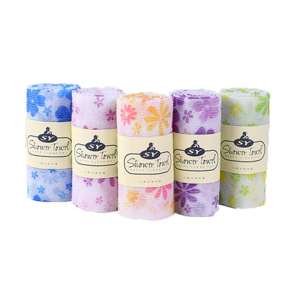 SHALI  Bath towel five-color printing adult double-sided Korean bath towel household bathing wholesale does not hurt the skin skin-friendly under the mud