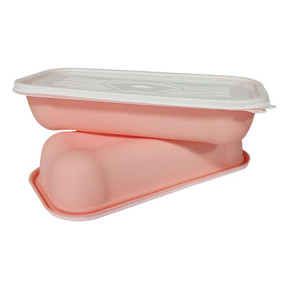 JINGLIANG  Long round starch-based lunch box  Fast food lunch box Disposable bento box