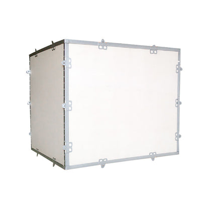 XiongCan Fumigation-free steel belt packing box Industrial equipment wooden box fumigation-free export wooden box folding snap steel belt wooden box logistics plywood wooden box(Price please ask customer service)Storage box Stainless steel with clips