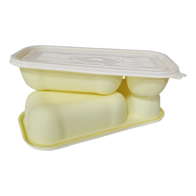 JINGLIANG  Long round starch-based lunch box  Fast food lunch box Disposable bento box