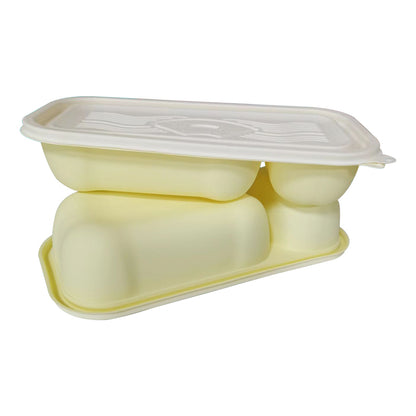 JINGLIANG  Long round starch-based lunch box  Fast food lunch box Disposable bento box