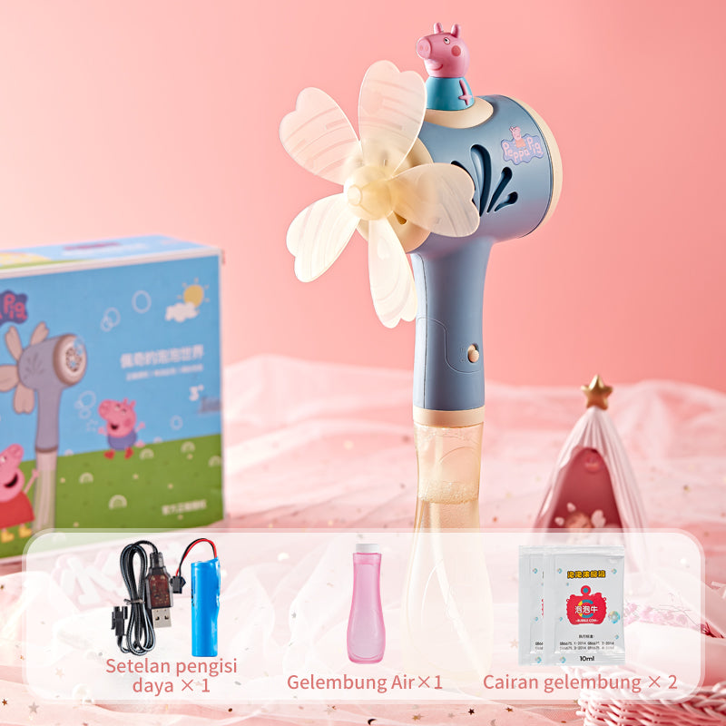 HUALONG  Peppa Pig Five-hole windmill bubble machine